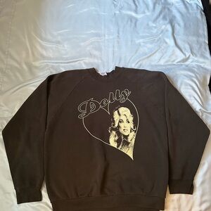 Vintage Polly Parton Black Sweater Size Medium